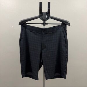 Ben Hogan Golf Shorts Men 34 Gray Plaid Performance Stretch Lightweight